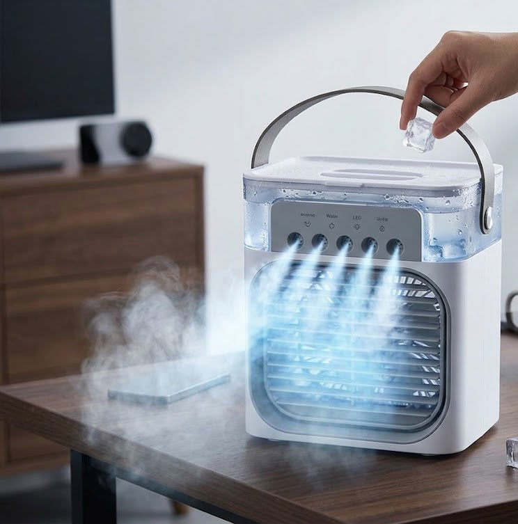 Ventilador Portátil Aire Y Humidificador